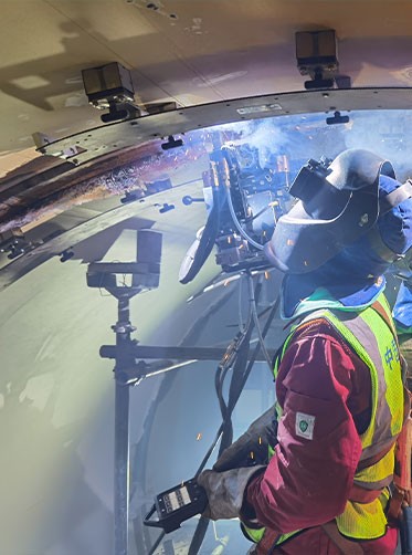 Welding of pressure steel pipes for pumped storage 