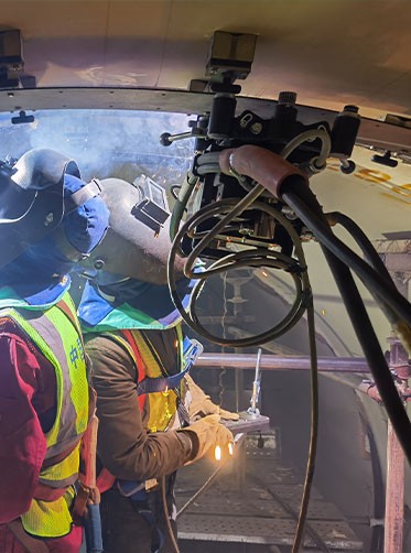 Welding of pressure steel pipes for pumped storage